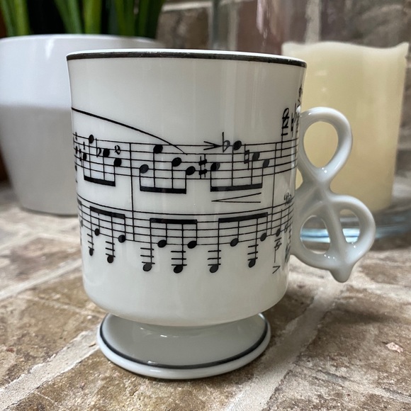 Piano Notes Mug Porcelain Ceramic Mug - Picture 1 of 7